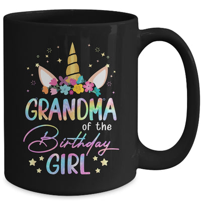 Unicorn Grandma Of The Birthday Girl Unicorn Flower Birthday Mug | teecentury