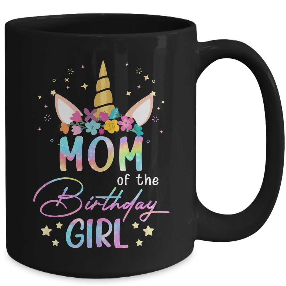 Unicorn Mom Of The Birthday Girl Unicorn Flower Birthday Mug | teecentury