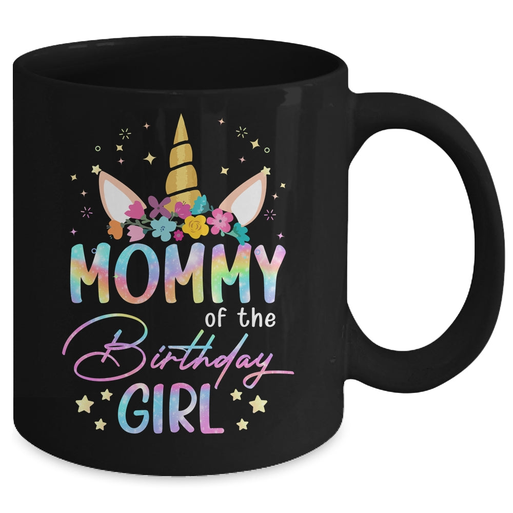 Unicorn Mommy Of The Birthday Girl Unicorn Flower Birthday Mug | teecentury