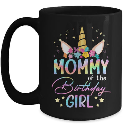 Unicorn Mommy Of The Birthday Girl Unicorn Flower Birthday Mug | teecentury