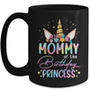 Unicorn Mommy Of The Birthday Princess Unicorn Flower Birthday Mug | teecentury