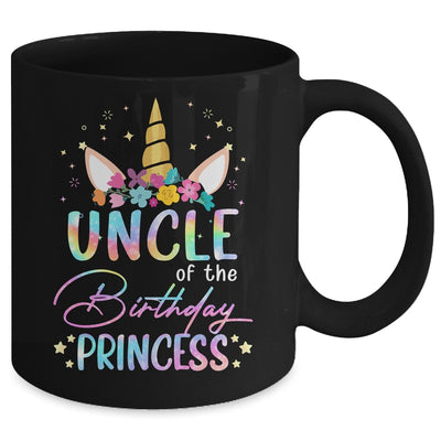 Unicorn Uncle Of The Birthday Princess Unicorn Flower Birthday Mug | teecentury
