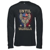 Until Valhalla Viking US Flag Skull Vintage T-Shirt & Hoodie | Teecentury.com