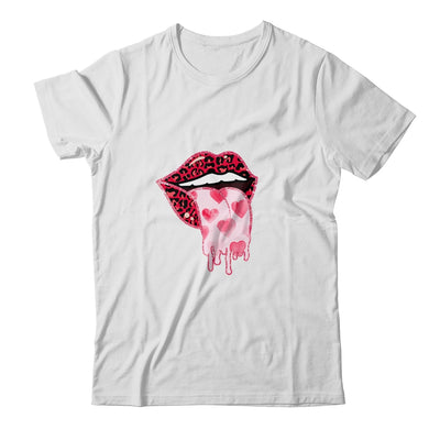 Valentine's Day Lip Tongue Out Leopard Lips Heart Tongue T-Shirt & Tank Top | Teecentury.com