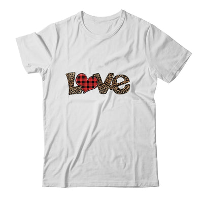 Valentine's Day Love Heart Graphic Buffalo Leopard Printed T-Shirt & Tank Top | Teecentury.com