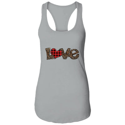 Valentine's Day Love Heart Graphic Buffalo Leopard Printed T-Shirt & Tank Top | Teecentury.com