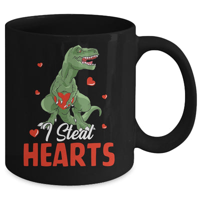 Valentines Day Dinosaur I Steal Hearts T-Rex Boys Kids Gift Mug Coffee Mug | Teecentury.com
