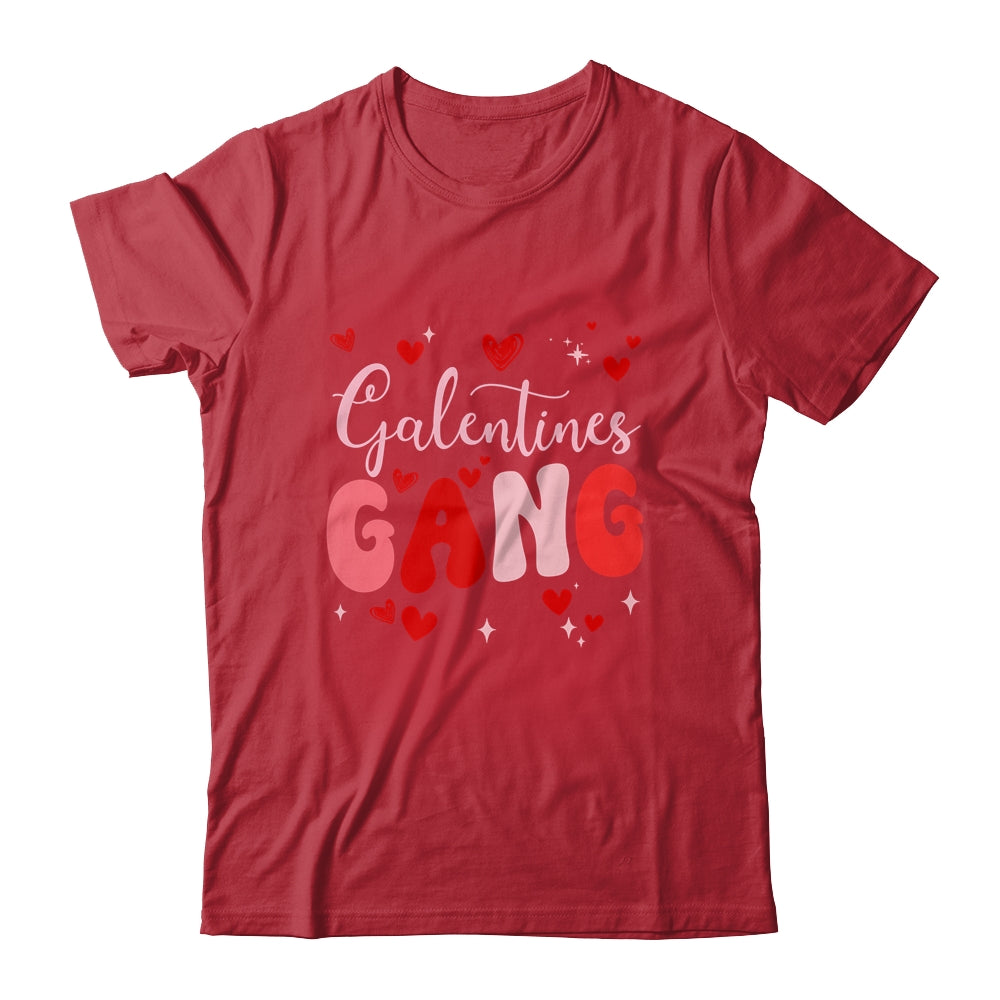 Valentines Day Galentines Gang Funny For Single Women Groovy Shirt & Tank Top | teecentury