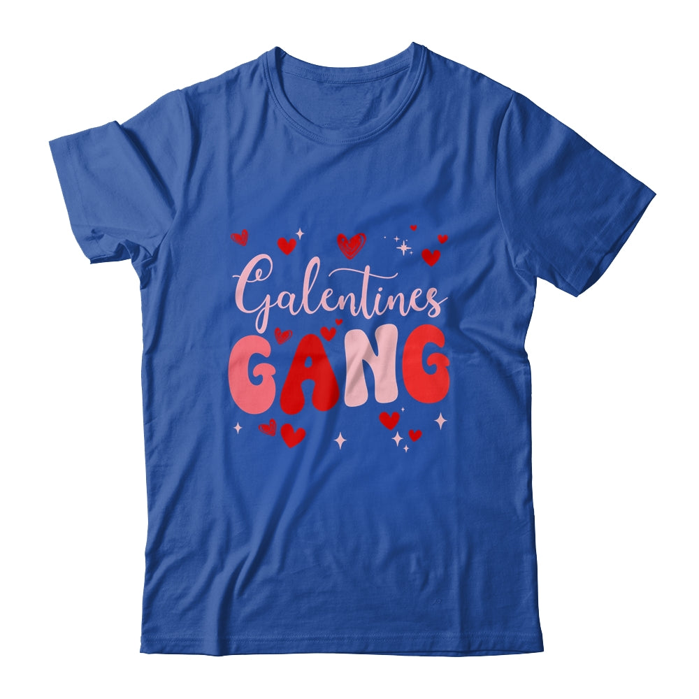 Valentines Day Galentines Gang Funny For Single Women Groovy Shirt & Tank Top | teecentury