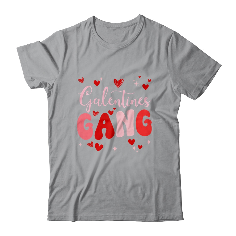 Valentines Day Galentines Gang Funny For Single Women Groovy Shirt & Tank Top | teecentury