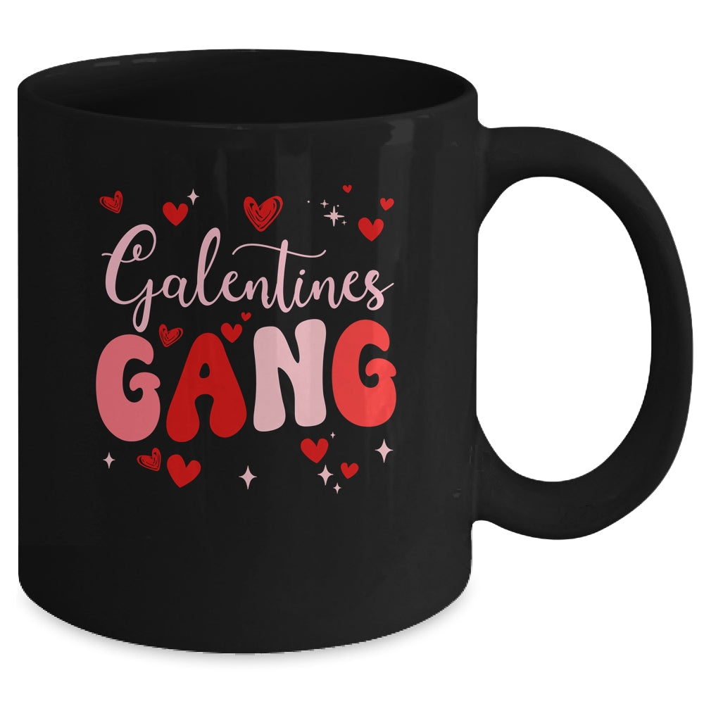 Valentines Day Galentines Gang Funny For Single Women Groovy Mug | teecentury