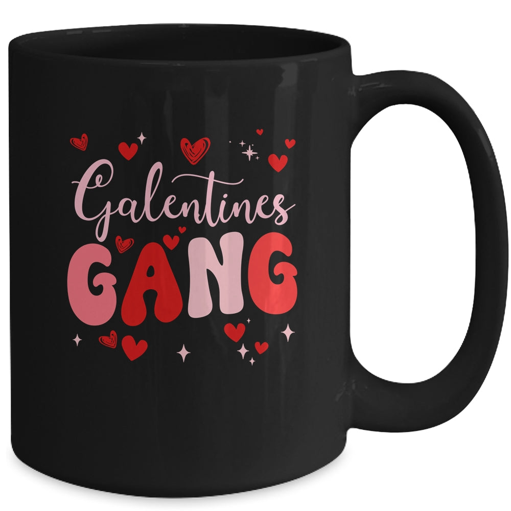 Valentines Day Galentines Gang Funny For Single Women Groovy Mug | teecentury