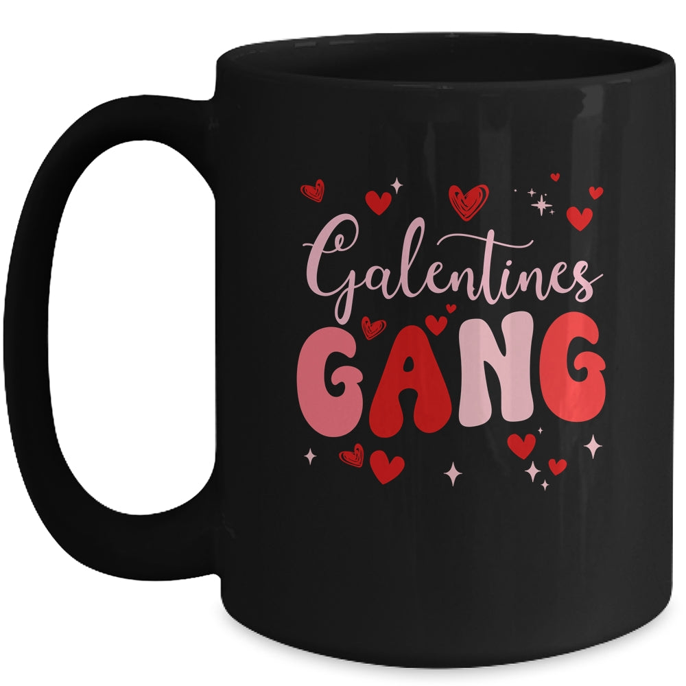 Valentines Day Galentines Gang Funny For Single Women Groovy Mug | teecentury