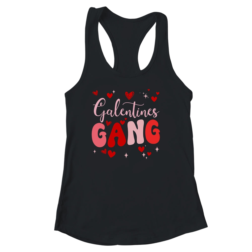 Valentines Day Galentines Gang Funny For Single Women Groovy Shirt & Tank Top | teecentury