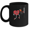 Valentines Day Heart Dunking Basketball Boys Girls Kids Gift Mug Coffee Mug | Teecentury.com