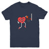 Valentines Day Heart Dunking Basketball Boys Girls Kids Gift Youth Youth Shirt | Teecentury.com