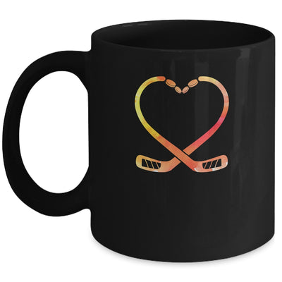 Valentines Day Heart Hockey Stick Gift Mug Coffee Mug | Teecentury.com