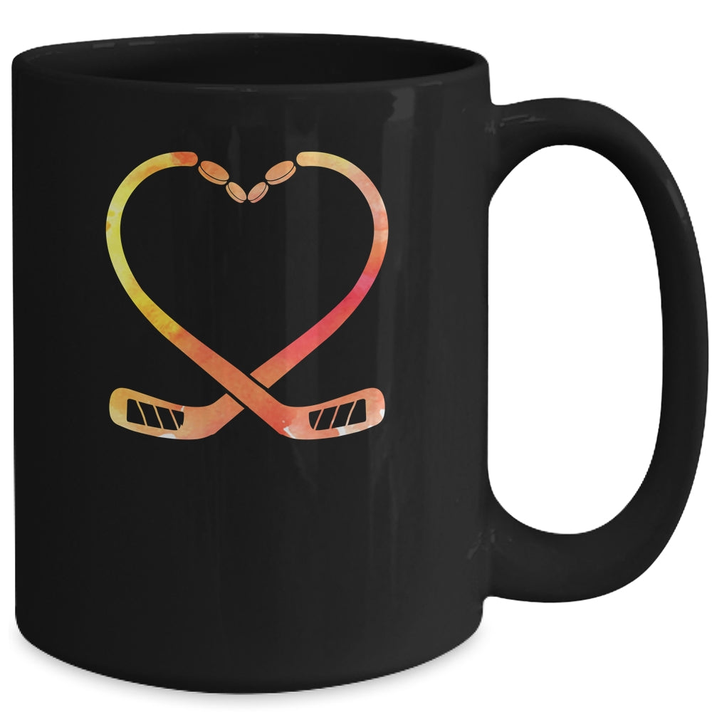 Valentines Day Heart Hockey Stick Gift Mug Coffee Mug | Teecentury.com