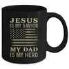 Veteran Father's Day Jesus Is My Savior My Dad Is My Hero Mug Coffee Mug | Teecentury.com