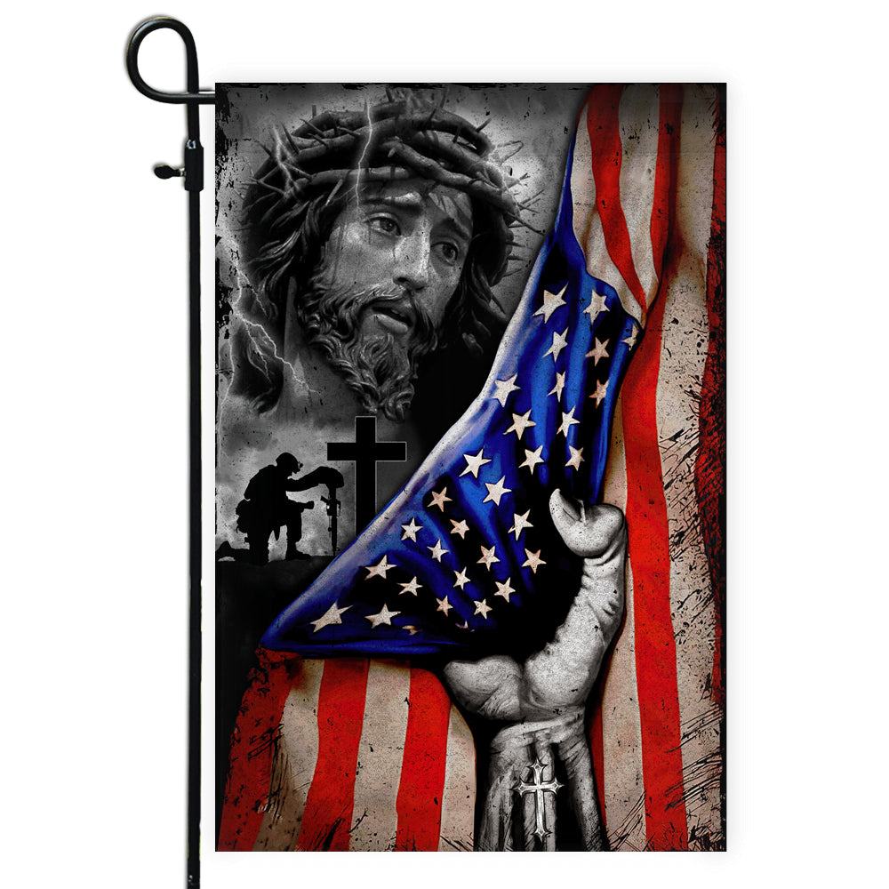 Fyon U.S. Veteran, We The People, Christian Cross, American Eagle Flag  41319 Indoor and outdoor banner