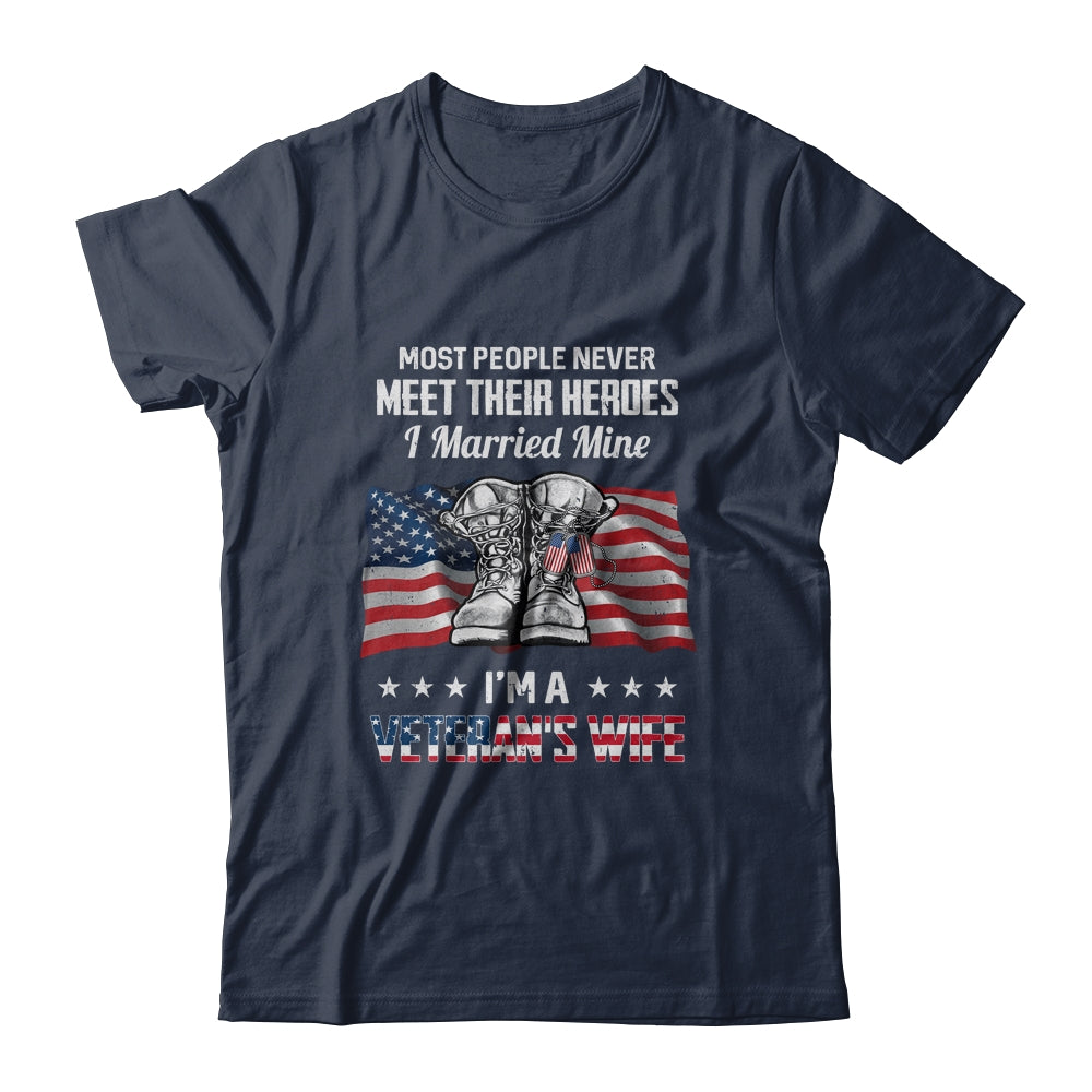Veteran's Wife Hero Married Mine T-Shirt & Hoodie | Teecentury.com