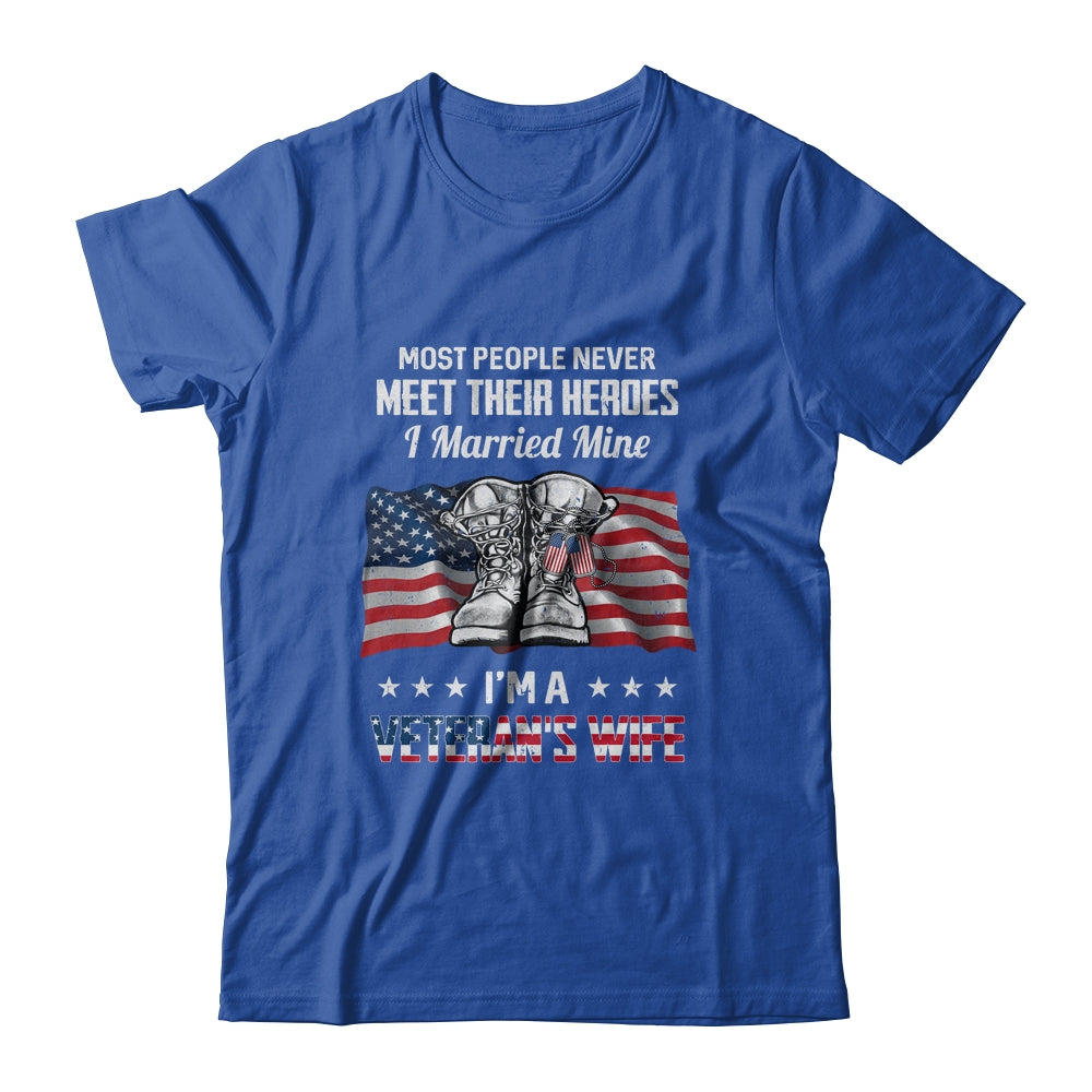 Veteran's Wife Hero Married Mine T-Shirt & Hoodie | Teecentury.com