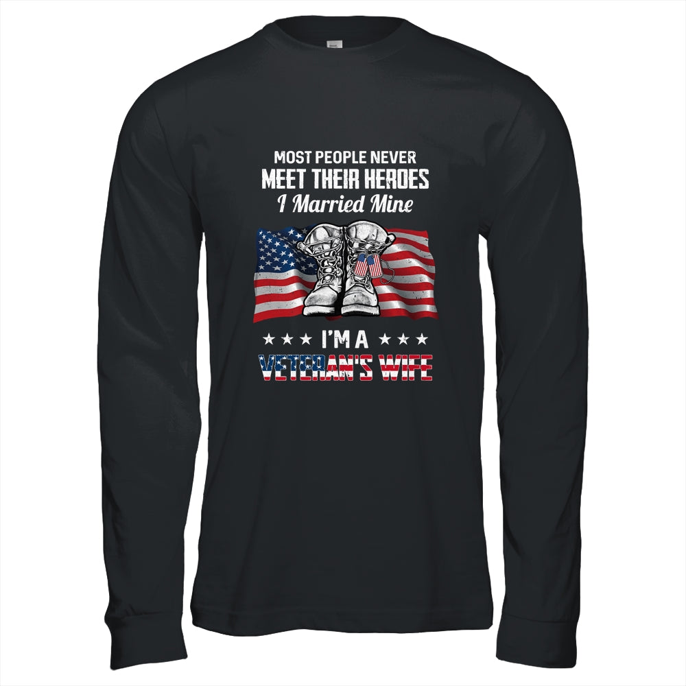 Veteran's Wife Hero Married Mine T-Shirt & Hoodie | Teecentury.com