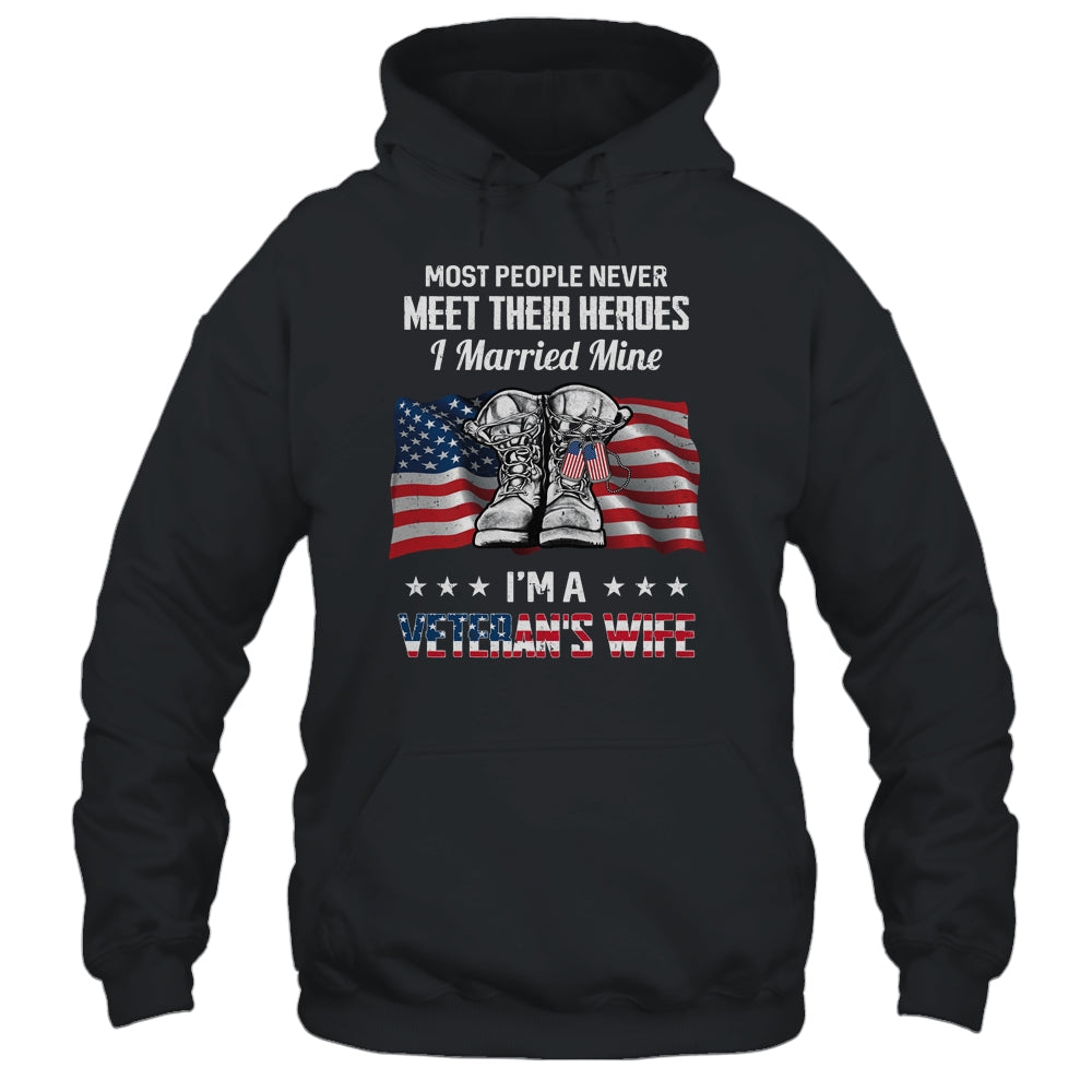 Veteran's Wife Hero Married Mine T-Shirt & Hoodie | Teecentury.com