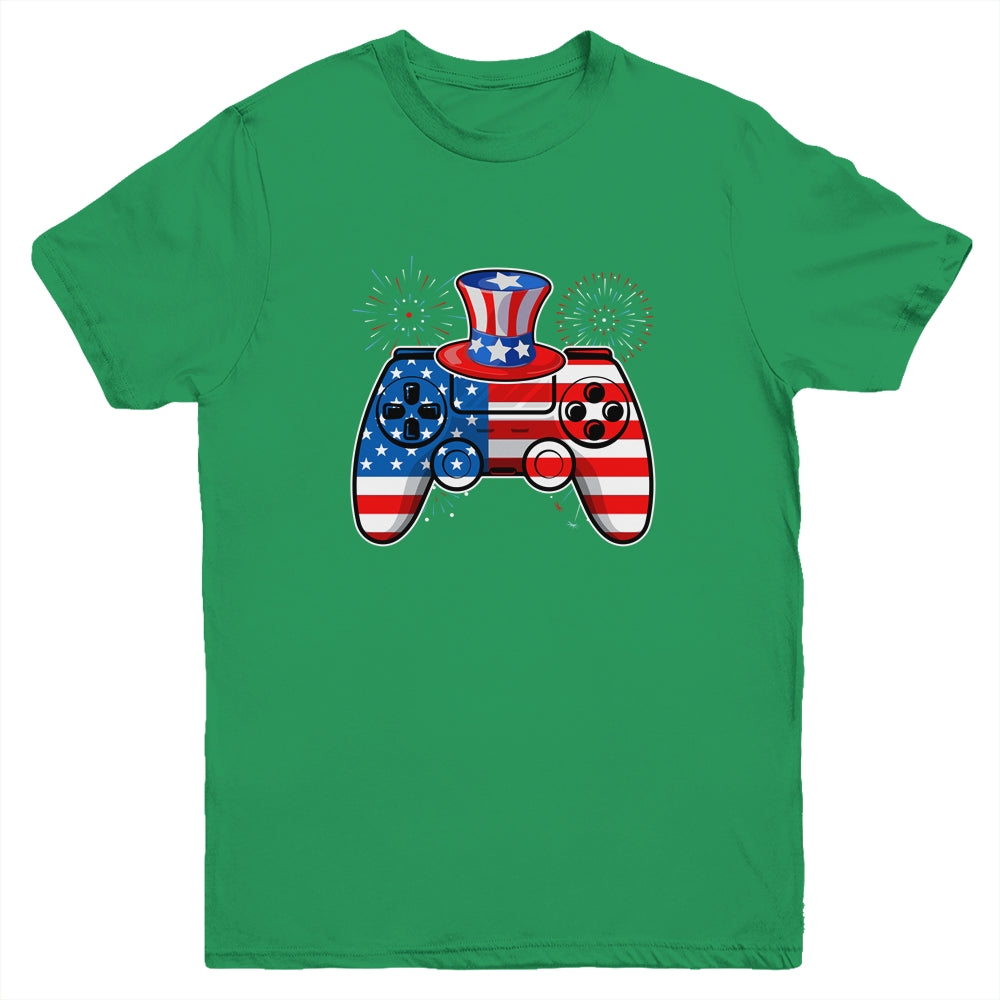 Video Game 4th Of July Gaming Funny Boys Kids Teens Gamer Youth Youth Shirt | Teecentury.com