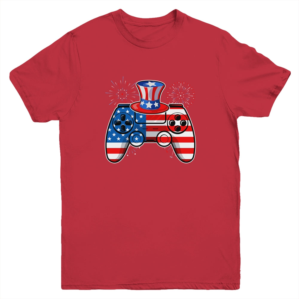Video Game 4th Of July Gaming Funny Boys Kids Teens Gamer Youth Youth Shirt | Teecentury.com