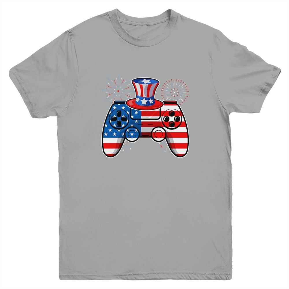 Video Game 4th Of July Gaming Funny Boys Kids Teens Gamer Youth Youth Shirt | Teecentury.com