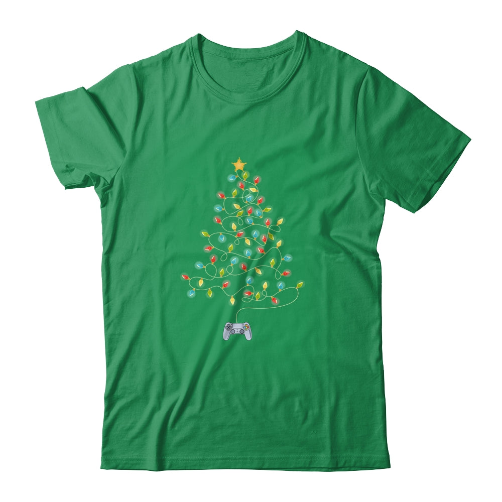 Video Game Christmas Tree Lights Xmas Gaming T-Shirt & Sweatshirt | Teecentury.com