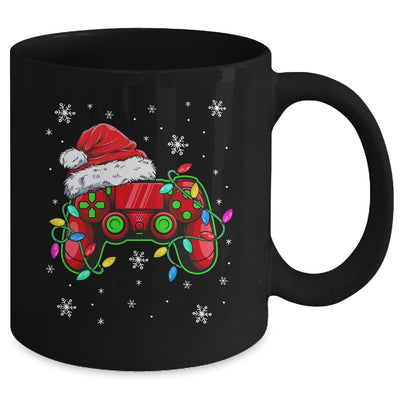 Video Game Controller Christmas Santa Hat Boys Gamer Mug | teecentury