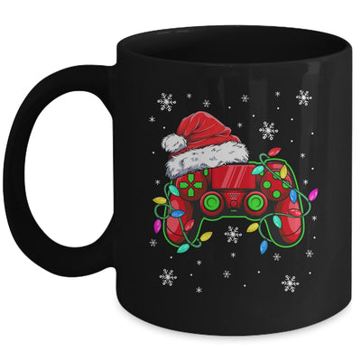 Video Game Controller Christmas Santa Hat Boys Gamer Mug | teecentury