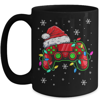 Video Game Controller Christmas Santa Hat Boys Gamer Mug | teecentury