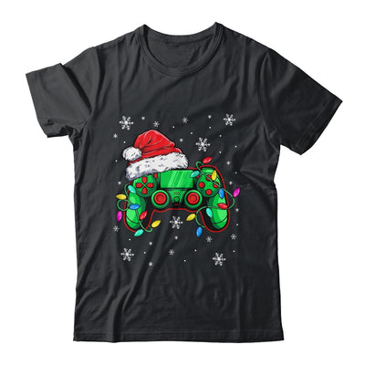 Video Game Controller Christmas Santa Hat Gamer Boys Shirt & Sweatshirt | teecentury