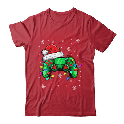 Video Game Controller Christmas Santa Hat Gamer Boys Shirt & Sweatshirt | teecentury