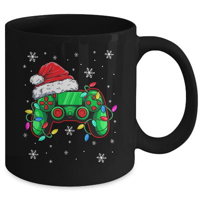 Video Game Controller Christmas Santa Hat Gamer Boys Mug | teecentury