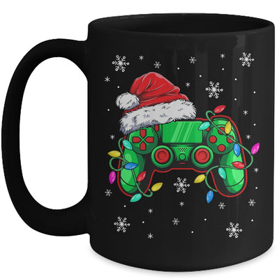 Video Game Controller Christmas Santa Hat Gamer Boys Mug | teecentury