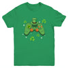 Video Game Controller Irish Gamer Boys Happy St Patricks Day Youth Shirt | teecentury