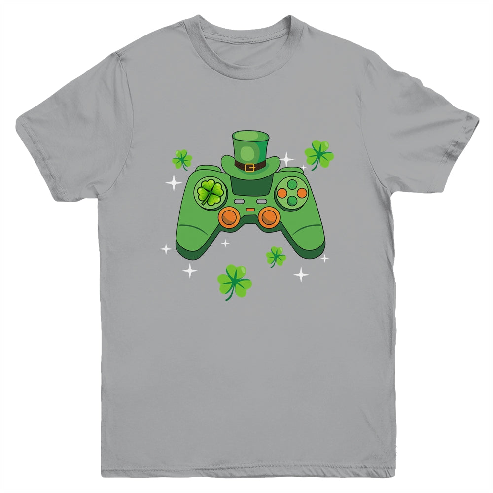 Video Game Controller Irish Gamer Boys Happy St Patricks Day Youth Shirt | teecentury