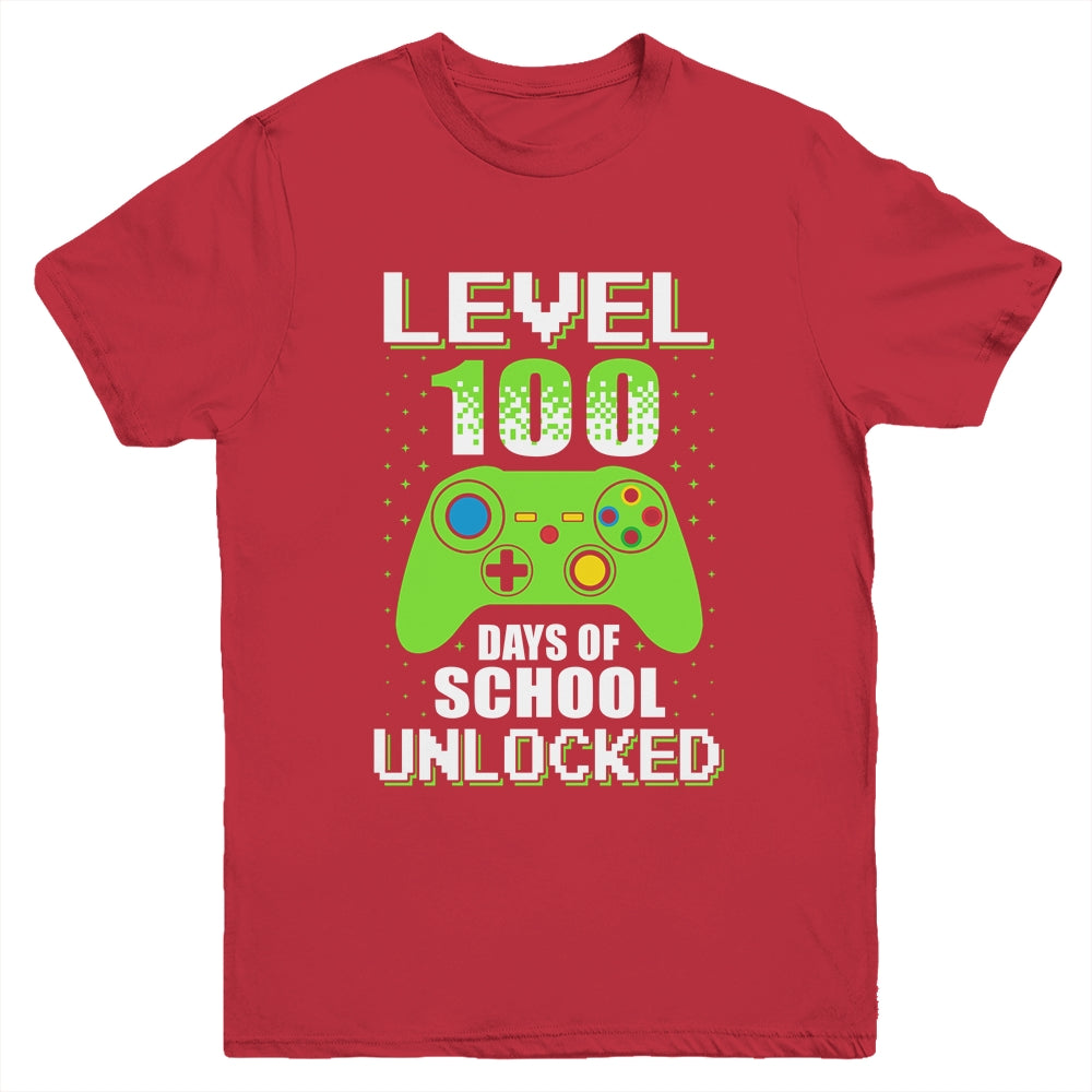 Video Gamer Student 100th Days Of School Kids Boys Teens Youth Youth Shirt | Teecentury.com