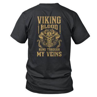 Viking Blood Runs Through My Veins Viking Ship T-Shirt & Hoodie | Teecentury.com