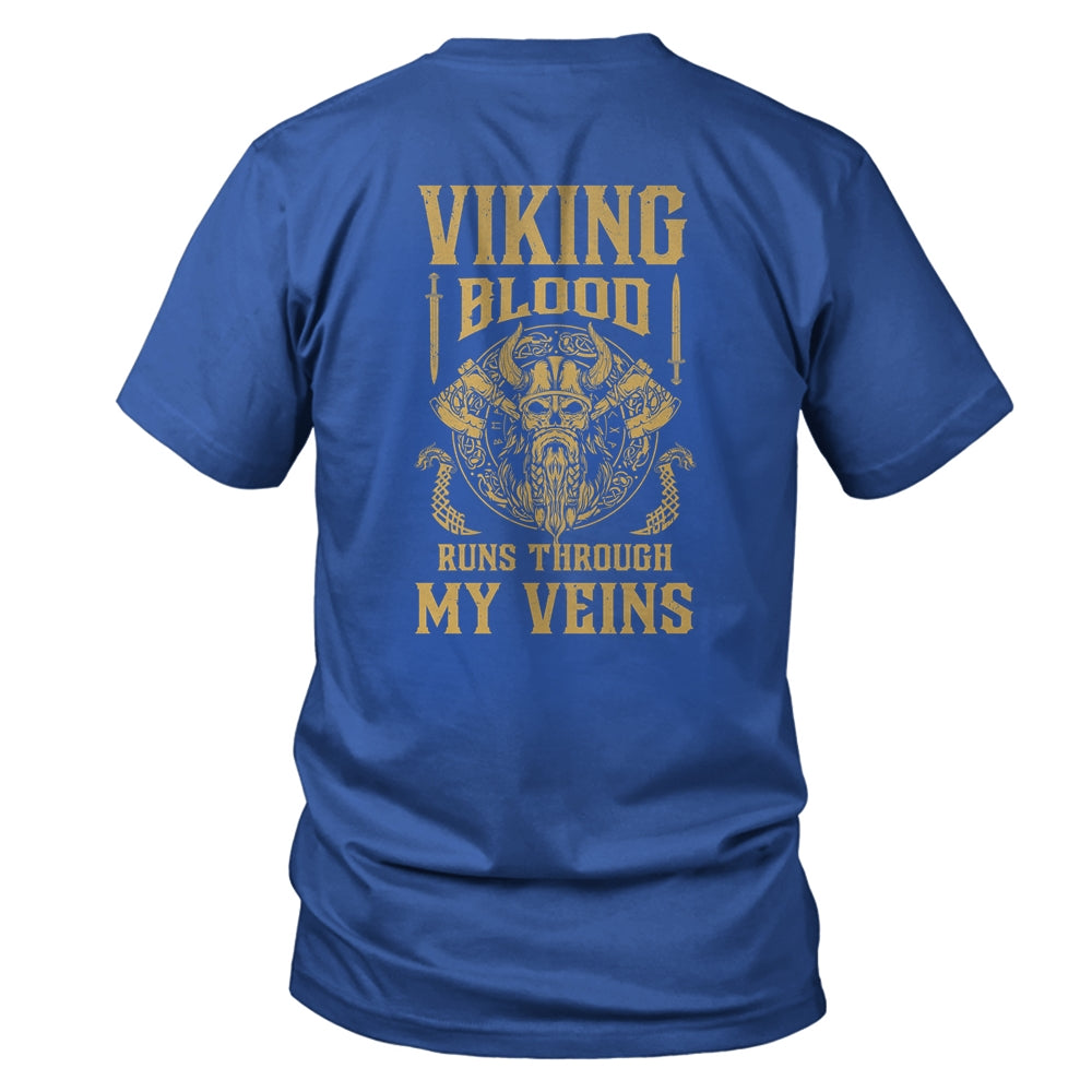 Viking Blood Runs Through My Veins Viking Ship T-Shirt & Hoodie | Teecentury.com