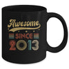 Vintage 10 Birthday Decorations Men Women Awesome Since 2013 Mug | teecentury