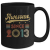 Vintage 10 Birthday Decorations Men Women Awesome Since 2013 Mug | teecentury