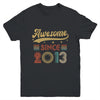 Vintage 10 Birthday Decorations Men Women Awesome Since 2013 Youth Shirt | teecentury