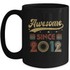 Vintage 11 Birthday Decorations Men Women Awesome Since 2012 Mug | teecentury