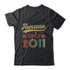 Vintage 12 Birthday Decorations Men Women Awesome Since 2011 Shirt & Tank Top | teecentury