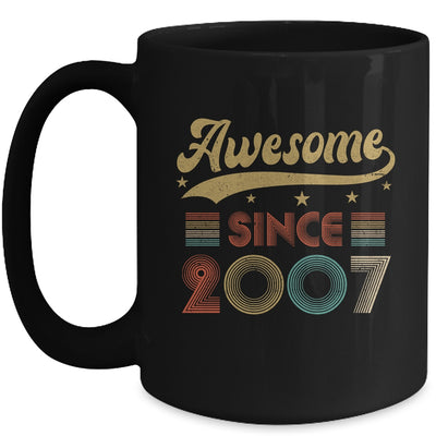 Vintage 16 Birthday Decorations Men Women Awesome Since 2007 Mug | teecentury